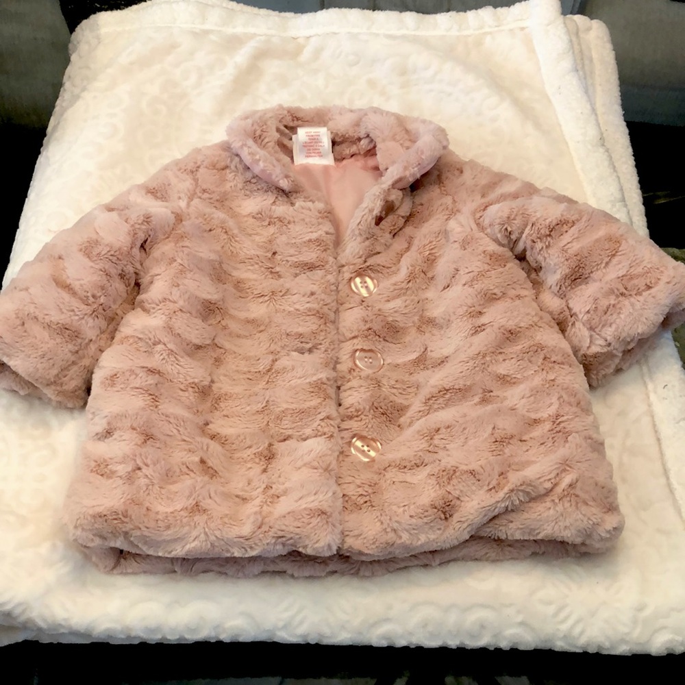 Pink button coat